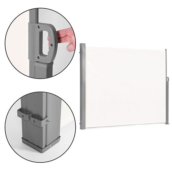 Marquise pliante 300x200 cm paravent latéral pour jardin et terrasse beige