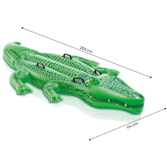 Matelas gonflable crocodile avec poignées 203x114 cm INTEX 58562