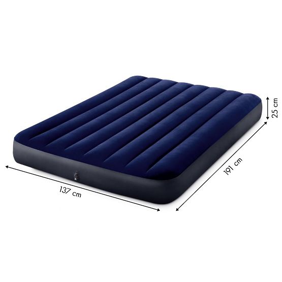 Matelas gonflable en velours 191x137cm INTEX