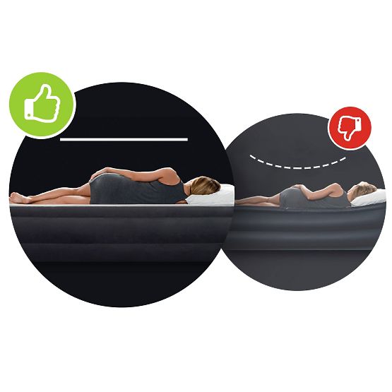 Matelas gonflable pour deux personnes 191x137x25 cm lit avec appui-tête INTEX 64142