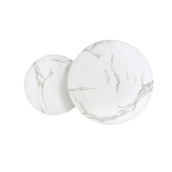 MERCURY 2 ensemble de 2 bancs, cadre - argent, verre - marbre blanc (1p=1pc)