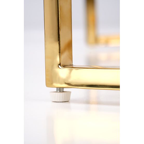 MERCURY 3 ensemble de 2 bancs, ensemble de 2 bancs, couleur : marbre blanc / or (2p=1pcs)