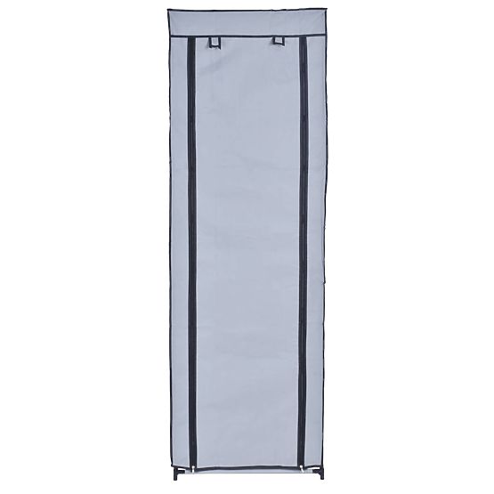 Meuble à chaussures en tissu Lea gris