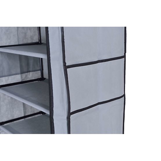 Meuble à chaussures en tissu Lea gris