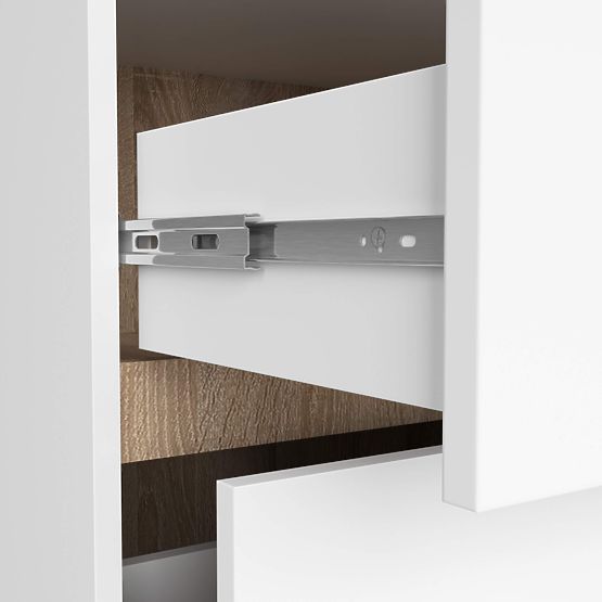 MEUBLE DE SALLE DE BAIN SOUS LAVABO VAMI W90 2TI 2P BLANC / CHÊNE SONOMA