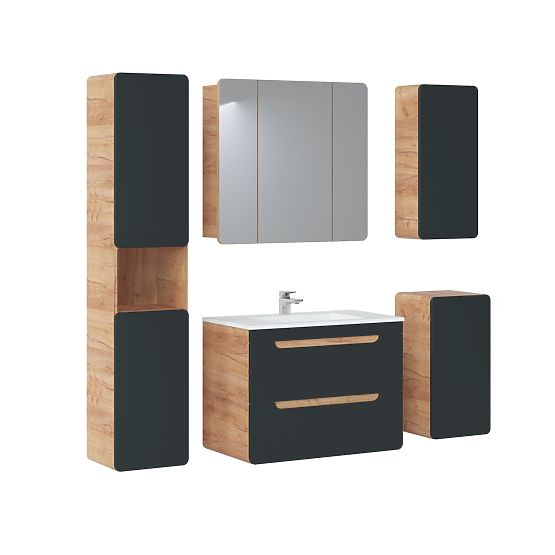 Meuble sous lavabo 80 cm 2 tiroirs