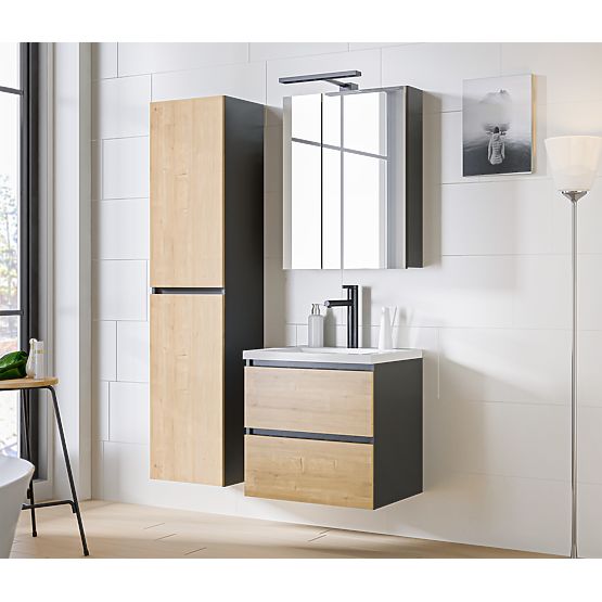 Meuble sous lavabo 80 cm 2 tiroirs