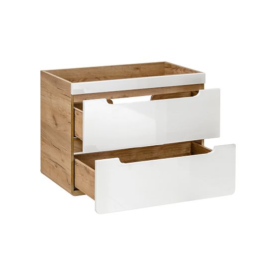 Meuble sous lavabo 80 cm 2 tiroirs