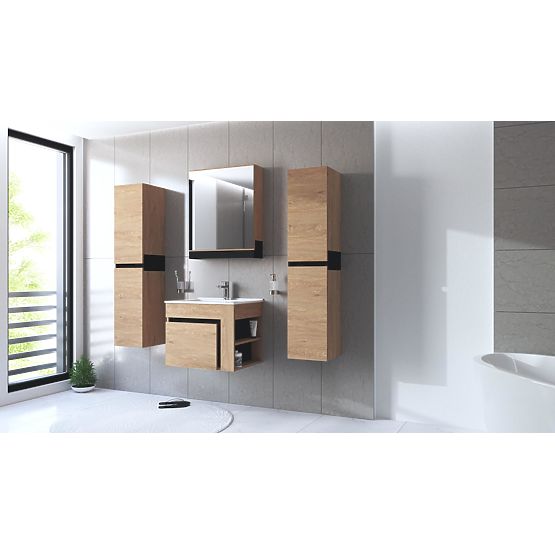 Meuble sous lavabo DUESA 60/1S chêne doré