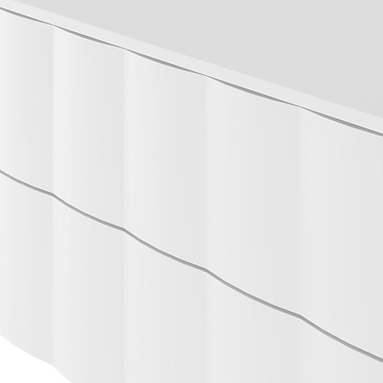 Meuble sous lavabo Grita 80 cm, blanc, panneau avant ondulé