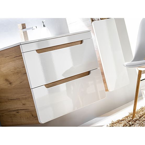 Meuble sous lavabo pour plan 60 cm 2 tiroirs