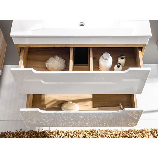 Meuble sous lavabo pour plan 60 cm 2 tiroirs