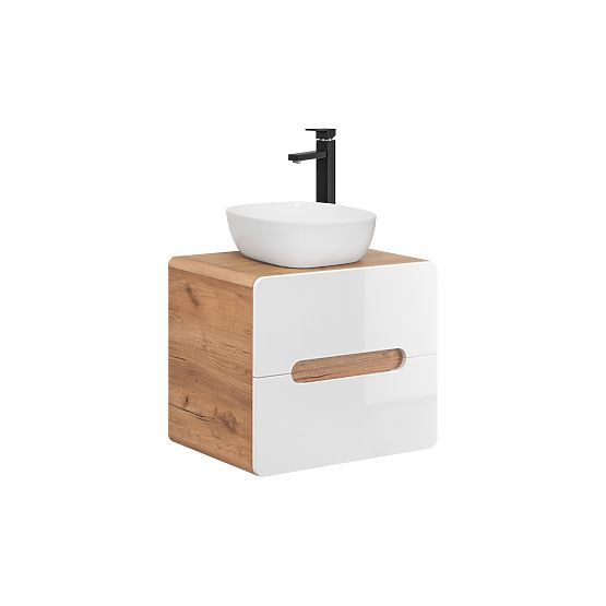 Meuble sous lavabo pour plan 60 cm 2 tiroirs