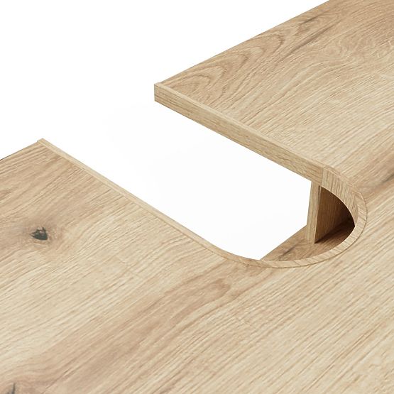 MEUBLE SOUS LAVABO TIGO 1D2S CHÊNE EVOKE 140 CM 2 TIROIRS PANNEAU FRONTAL RAINURÉ SUSPENDU