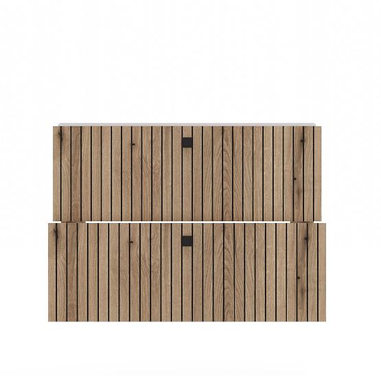 MEUBLE SOUS LAVABO TIGO 80 2S CHÊNE ÉVOQUE RAINURÉ + LAVABO