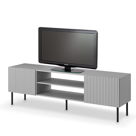 Meuble TV ASENSIO RTV-1 180 cm gris clair, pieds : noirs (1p=1pc)