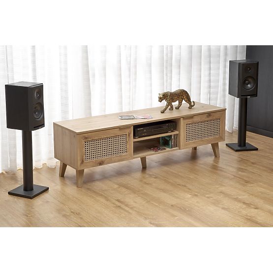 Meuble TV BORNEO RTV-1 chêne artisan/noir (1p=1ks)