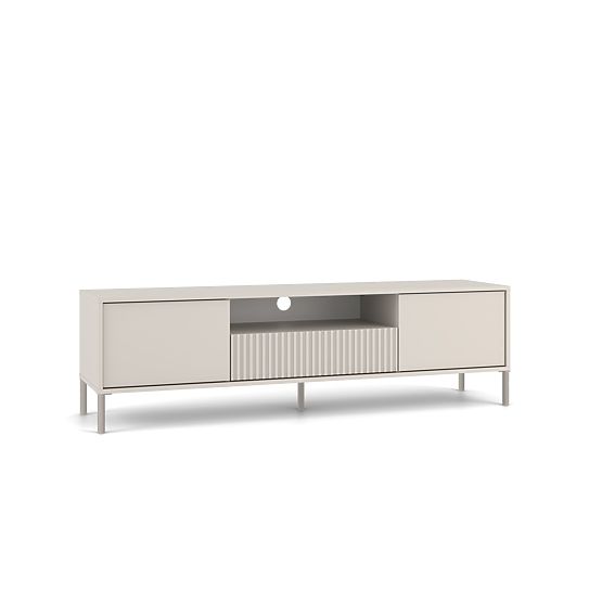 MEUBLE TV KAMARO 160 CASHMERE Rainuré Avant + Classique