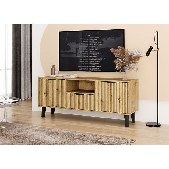 Meuble TV Scandi 2D1S SLIM CHÊNE ARTISAN
