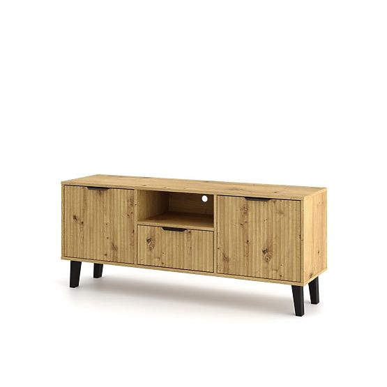 Meuble TV Scandi 2D1S SLIM CHÊNE ARTISAN