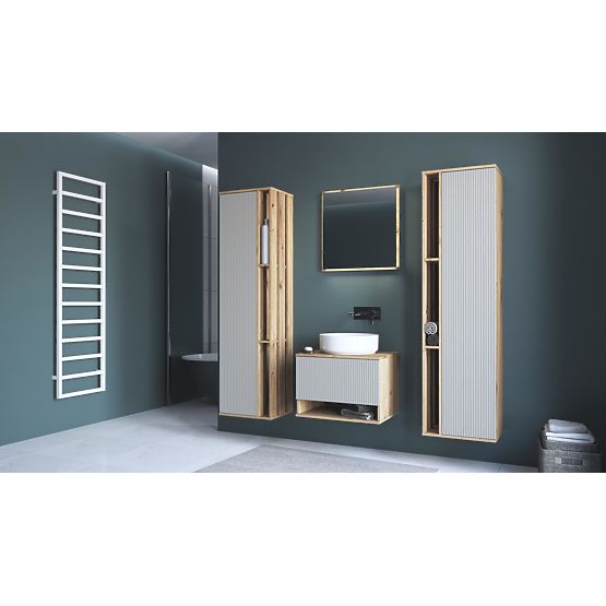 Miroir AVIOLA 60 cm + LED chêne artisan (1p=1pc)