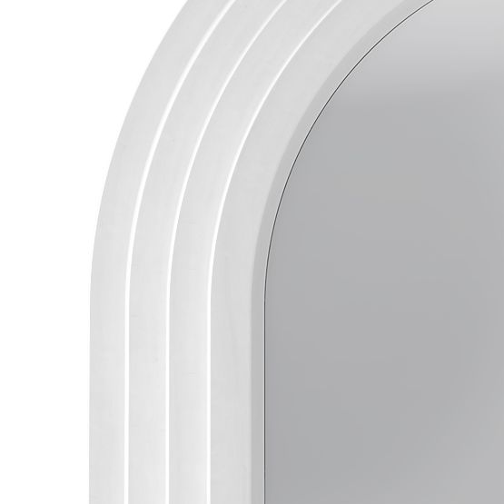 Miroir décoratif suspendu Giovanni 170x80 cm, blanc, arrondi