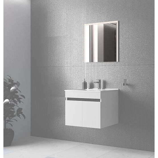 Miroir FIGARO 60 cm blanc (1p=1pc)