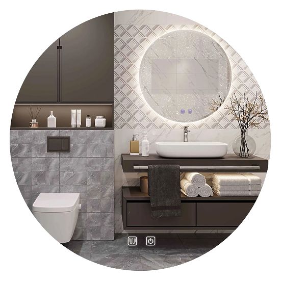 MIROIR MURAL LED 50cm HZJ050