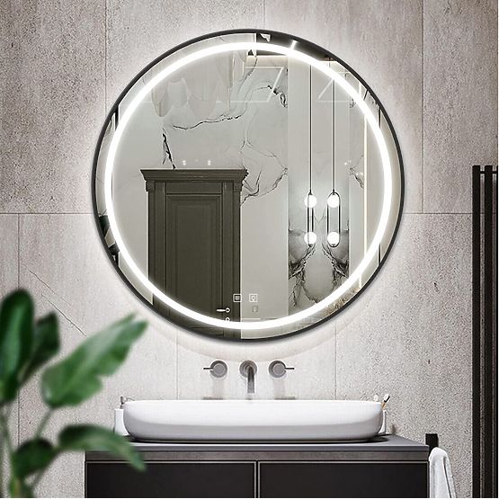 MIROIR MURAL LED 50cm MMJ Noir