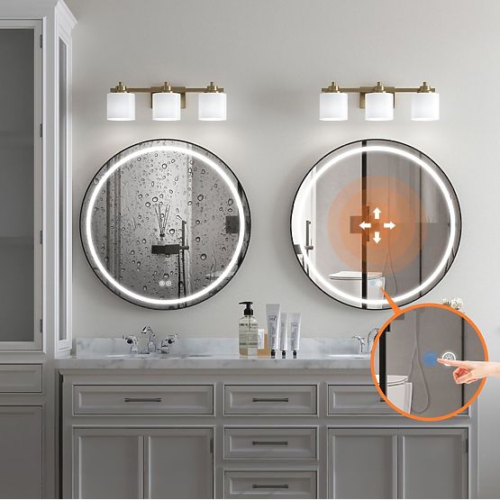 MIROIR MURAL LED 50cm MMJ Noir