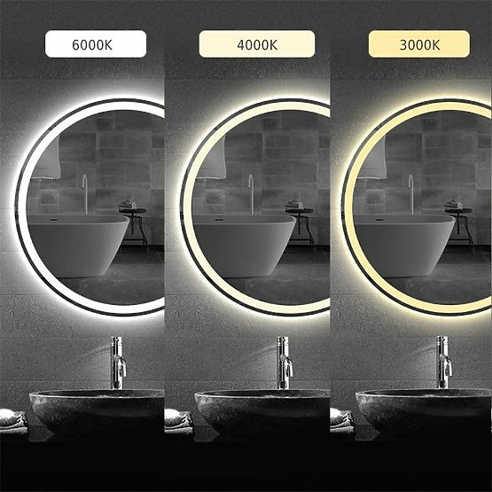 MIROIR MURAL LED 60cm BAS