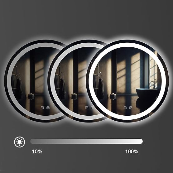 MIROIR MURAL LED 60cm BAS