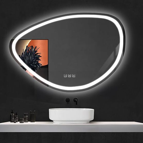 MIROIR MURAL LED AVEC FONCTION BLUETOOTH 70x100cm FOG