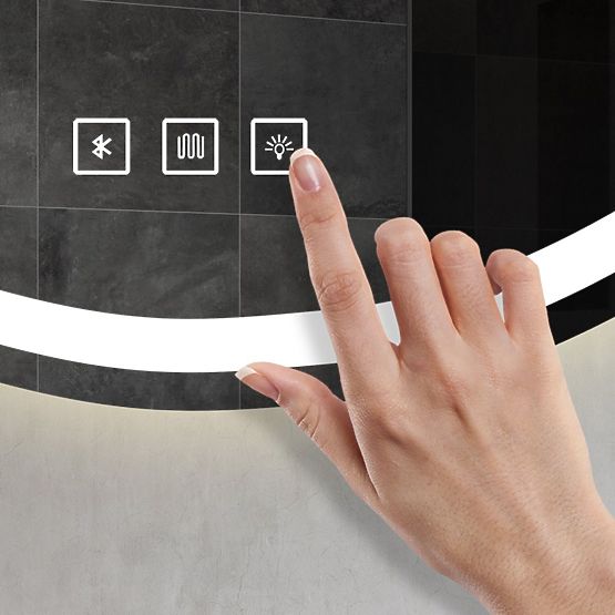 MIROIR MURAL LED AVEC FONCTION BLUETOOTH 70x100cm FOG