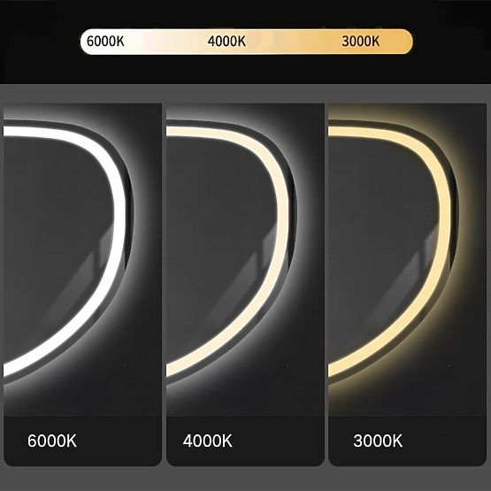 MIROIR MURAL LED AVEC FONCTION BLUETOOTH 70x100cm FOG