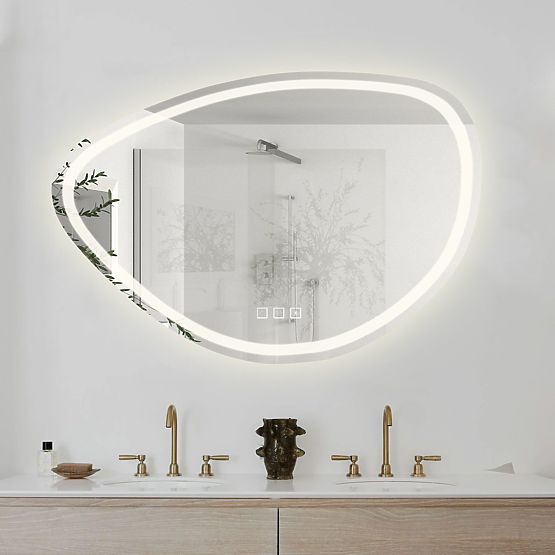 MIROIR MURAL LED AVEC FONCTION BLUETOOTH 70x100cm FOG