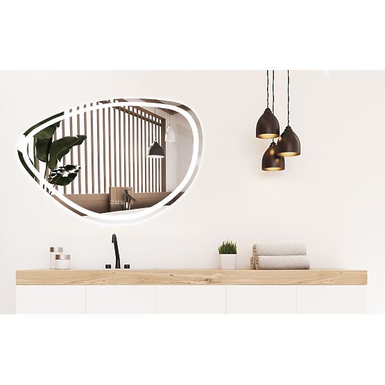 MIROIR MURAL LED AVEC FONCTION BLUETOOTH 70x100cm FOG