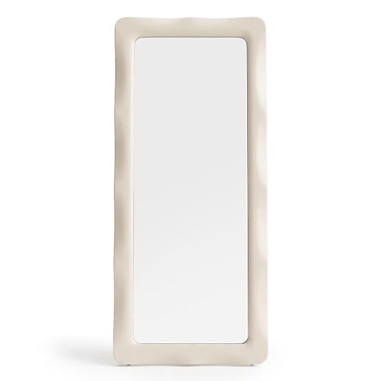 Miroir rectangulaire Noelle 180x80 cm, beige clair, brillant