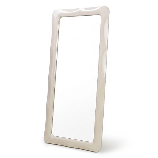 Miroir rectangulaire Noelle 180x80 cm, beige clair, brillant