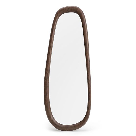 Miroir suspendu Aqila, noyer foncé