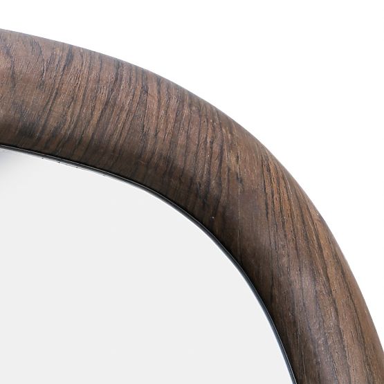 Miroir suspendu Aqila, noyer foncé