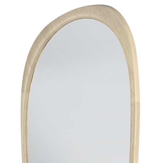 Miroir suspendu avec cadre en bois Sogno 60x165 cm, forme irrégulière, naturel