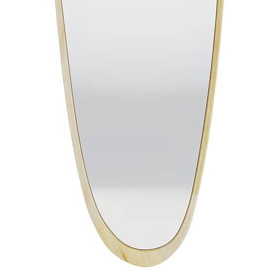Miroir suspendu avec cadre en bois Sogno 60x165 cm, forme irrégulière, naturel