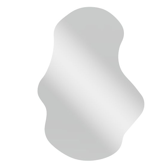 Miroir suspendu avec cadre noir Zoe, 80x55 cm, forme irrégulière