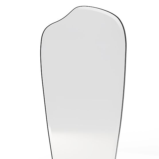 Miroir suspendu à cadre noir Frivatti, 60x140 cm, forme irrégulière