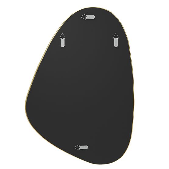 Miroir suspendu dans un cadre doré Libia, 76x51 cm, forme irrégulière