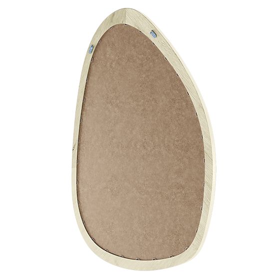 Miroir suspendu dans un cadre en bois Lisa 70x90 cm, forme irrégulière, naturel