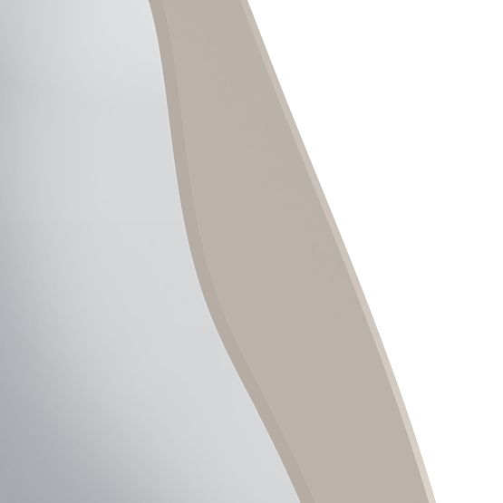 Miroir suspendu dans un cadre en bois Mara, 180x80 cm, forme irrégulière, crème