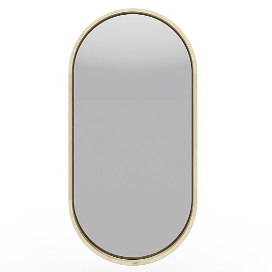 Miroir suspendu dans un cadre en bois Plico 45x90 cm, ovale, naturel