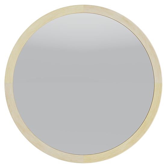 Miroir suspendu dans un cadre en bois Sesto 60 cm, rond, naturel